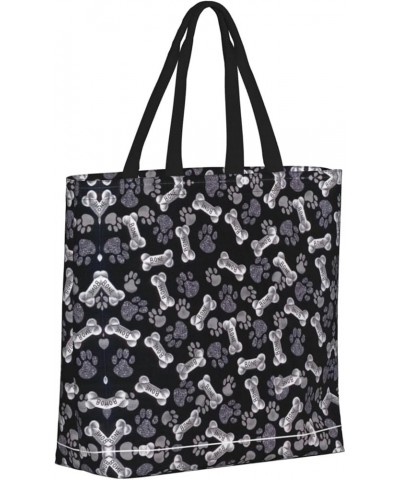 Letter And Number Print Tote Bag Shoulder Bag Beach Shopping Travel School Office Great Gift For Birthday Dog Puppy Paw $16.0...