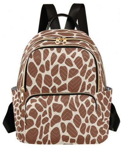 Giraffe Cow Print Animal Brown Spot Backpack for Women Purse Bag Travel Handbag Shoulder Bag $14.70 Backpacks