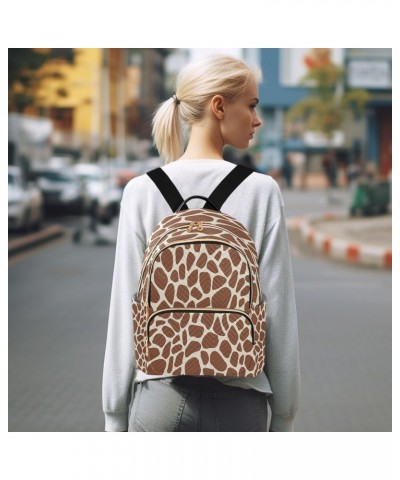 Giraffe Cow Print Animal Brown Spot Backpack for Women Purse Bag Travel Handbag Shoulder Bag $14.70 Backpacks