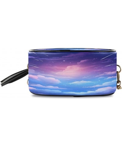 Crossbody Purse Small Crossbody Bags Shoulder Handbags Purple Bule Cloudy One for Women $11.75 Shoulder Bags