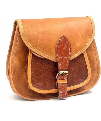 Leather Crossbody Bag for Women,Shoulder Sling Purse and Handbags For Womens & Girls Tan 01 $44.55 Shoulder Bags