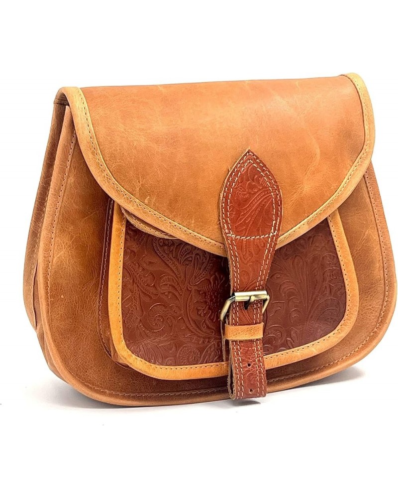 Leather Crossbody Bag for Women,Shoulder Sling Purse and Handbags For Womens & Girls Tan 01 $44.55 Shoulder Bags