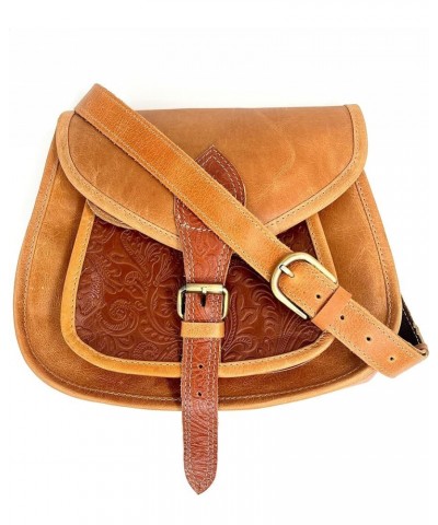 Leather Crossbody Bag for Women,Shoulder Sling Purse and Handbags For Womens & Girls Tan 01 $44.55 Shoulder Bags