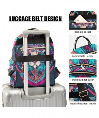 Small Fashion Backpack for Women Tribal Rabbit Print Ladies Travel Daypack Aesthetic Shoulder Bag 10.2×5.1×12.5 IN $14.72 Bac...