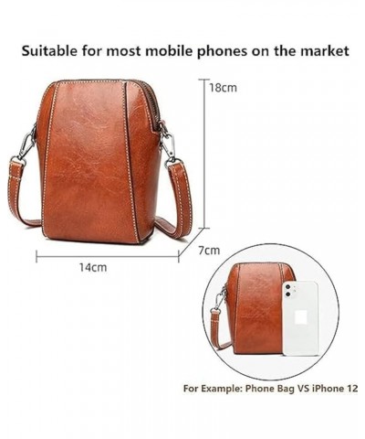 All-Match Vertical Cellphone Bag,Mini Shoulder Waterproof Crossbody,Women Stylish Retro Handbags Messenger Bag Black $12.38 S...