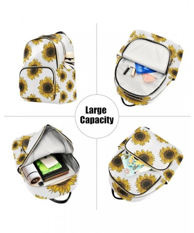 Women Backpack Sunflower Pattern Anti-Theft Travel Backpack with Luggage Belt Lightweight Handbag Lady Purse Roomy Double Zip...