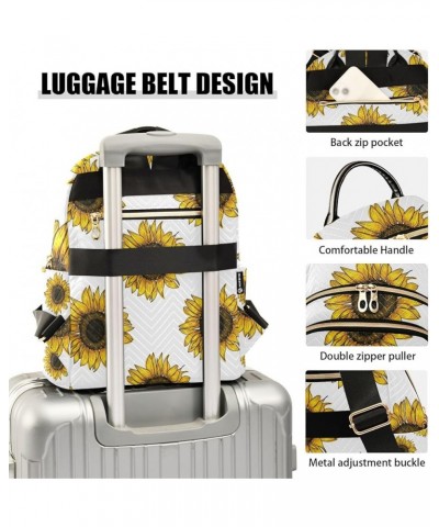 Women Backpack Sunflower Pattern Anti-Theft Travel Backpack with Luggage Belt Lightweight Handbag Lady Purse Roomy Double Zip...