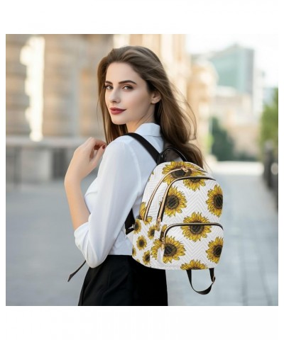 Women Backpack Sunflower Pattern Anti-Theft Travel Backpack with Luggage Belt Lightweight Handbag Lady Purse Roomy Double Zip...