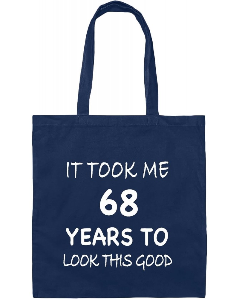 68th Birthday Gift Family Fun Sarcasm Humor Navy Black Multicolor Canvas Tote Bag $12.47 Totes