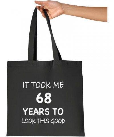 68th Birthday Gift Family Fun Sarcasm Humor Navy Black Multicolor Canvas Tote Bag $12.47 Totes