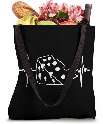 Cheese Wedge Heartbeat Grilled Dairy Farming Love Queso Gift Tote Bag $12.90 Totes