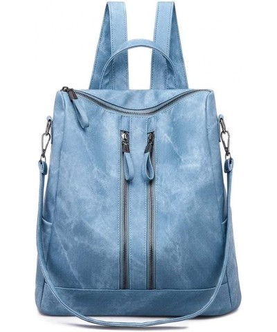 Women's Fashion Backpack Multipurpose Design Handbags and Shoulder Bag PU Leather Travel bag (Black) Blue $33.69 Backpacks