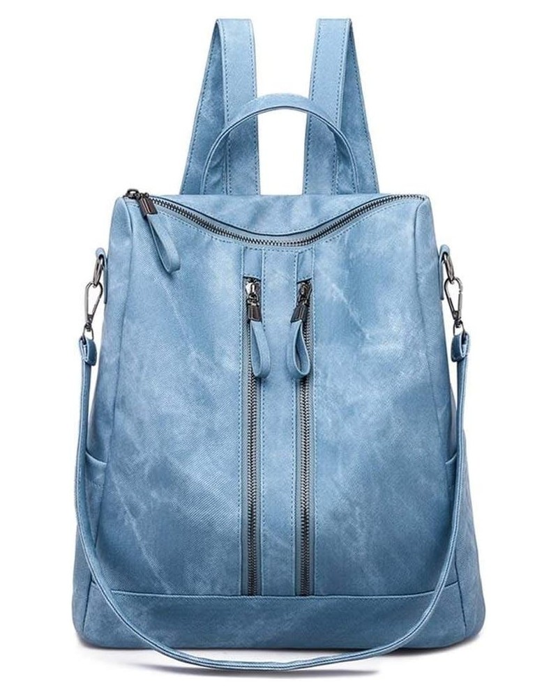 Women's Fashion Backpack Multipurpose Design Handbags and Shoulder Bag PU Leather Travel bag (Black) Blue $33.69 Backpacks