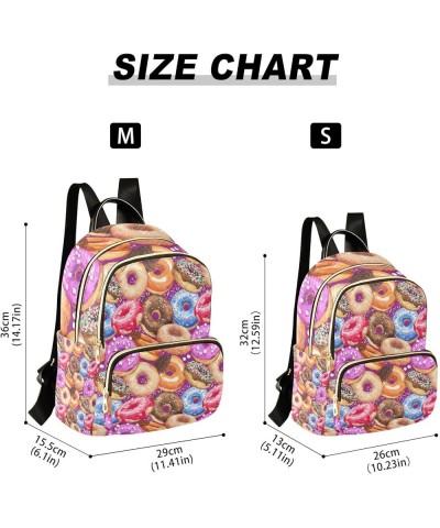 Women Backpack Doughnut Cute Anti-Theft Travel Backpack with Luggage Belt Lightweight Handbag Lady Purse Roomy Double Zipper ...