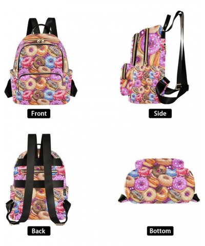 Women Backpack Doughnut Cute Anti-Theft Travel Backpack with Luggage Belt Lightweight Handbag Lady Purse Roomy Double Zipper ...