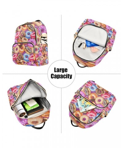 Women Backpack Doughnut Cute Anti-Theft Travel Backpack with Luggage Belt Lightweight Handbag Lady Purse Roomy Double Zipper ...