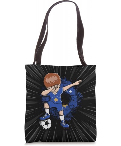 Dabbing Soccer Boy Kosovo Jersey Kosovar Football Fans Sport Tote Bag $14.67 Totes