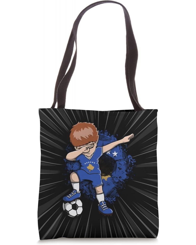 Dabbing Soccer Boy Kosovo Jersey Kosovar Football Fans Sport Tote Bag $14.67 Totes