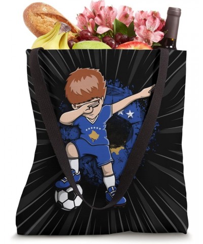 Dabbing Soccer Boy Kosovo Jersey Kosovar Football Fans Sport Tote Bag $14.67 Totes