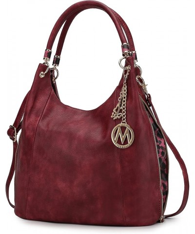 Hobo Purses for Women – PU Leather Handbag Womens Hobo Shoulder bag – Fashion Top Handle Burgundy $28.04 Hobo Bags