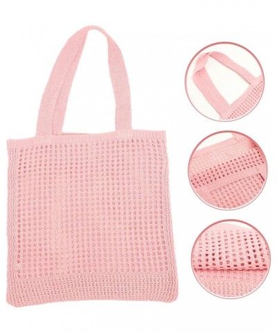 2pcs Openwork Knit Bag Polyester Pink Simple South Korea Pinkx5pcs $31.53 Others