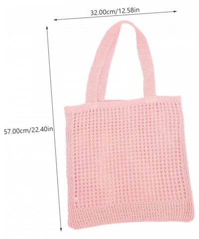 2pcs Openwork Knit Bag Polyester Pink Simple South Korea Pinkx5pcs $31.53 Others