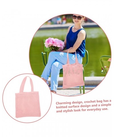 2pcs Openwork Knit Bag Polyester Pink Simple South Korea Pinkx5pcs $31.53 Others