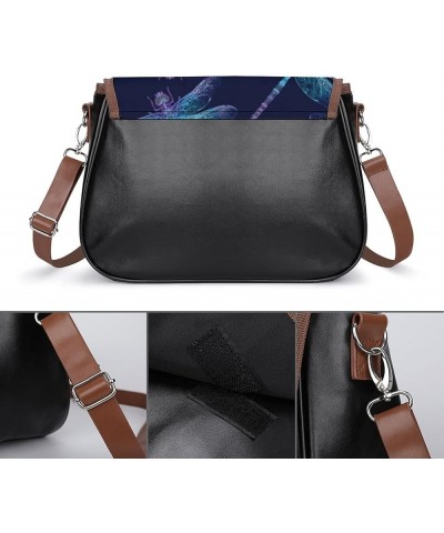 Printed Crossbody Bag Shoulder Bag PU Leather Women's Designer Satchels Electric Guitar Blue Color1 $26.87 Satchels