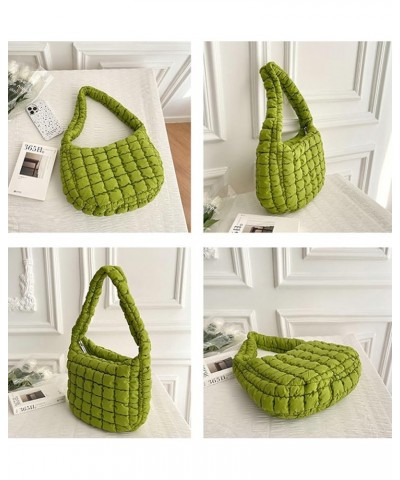 Quilted Tote Bag for Women Puffer Bag Lightweight Padding Shoulder Bag Hobo Bag Satchel Handbag Cloud Bag with Zip 2023 Yello...