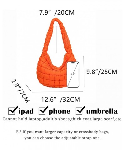 Quilted Tote Bag for Women Puffer Bag Lightweight Padding Shoulder Bag Hobo Bag Satchel Handbag Cloud Bag with Zip 2023 Yello...