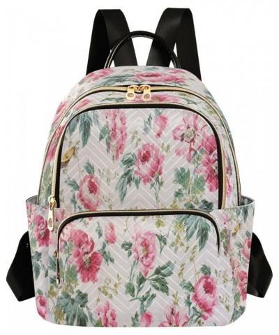 Backpack Purse for Women Retro Floral Casual Shoulder Bag Small Backpack S Small $12.48 Backpacks