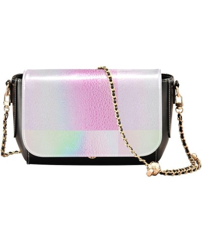 Iron Gray Top Flap Crossbody, Durable Waterproof Purse, Every Day Crossbody Bag, Wallet Crossbody Purse Women Holographic Gra...