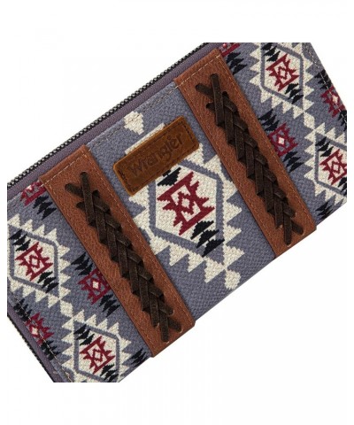 Wallet Purse for Women Western Aztec Clutch Wristlet Wallet with Credit Card Holder Lavender $18.00 Wallets