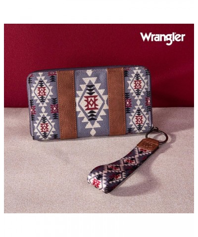 Wallet Purse for Women Western Aztec Clutch Wristlet Wallet with Credit Card Holder Lavender $18.00 Wallets