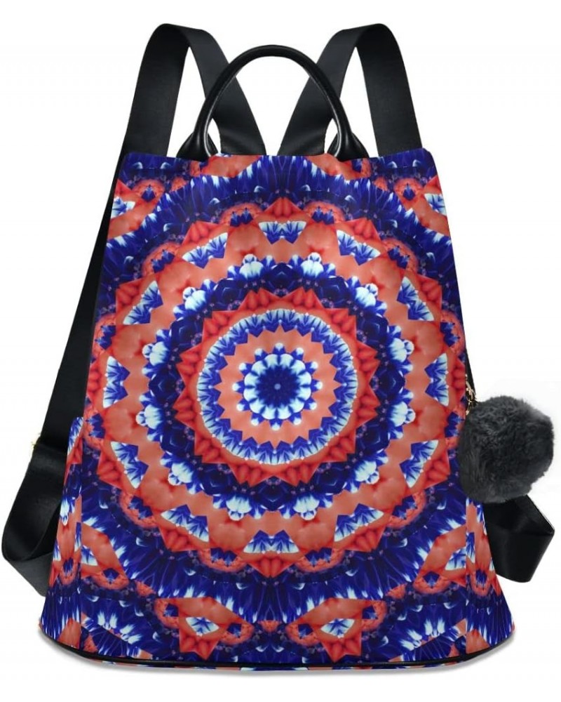 Boho Tribal Backpack Purse for Women Anti-theft Handbag Travel Backpack Flower Mandala 02 $18.05 Backpacks