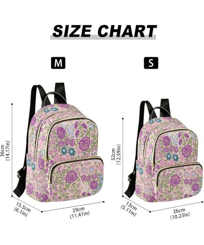 Colorful Mexican Folk Floral Casual Fashion Polyester Travel Rucksack Shoulder Bag Color Small $18.50 Backpacks