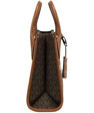 Mirella Small PVC Top Zip Shopper Tote Crossbody Women's Handbag Brown $43.74 Crossbody Bags