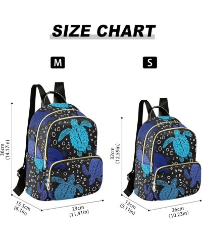 Travel Backpack Purse for Women Fashion Anti-theft Work Casual Turtle Marine Pattern Daypack Shoulder Bag Medium Size Small $...