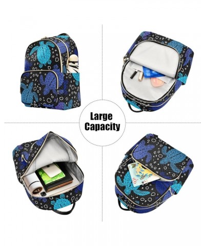 Travel Backpack Purse for Women Fashion Anti-theft Work Casual Turtle Marine Pattern Daypack Shoulder Bag Medium Size Small $...