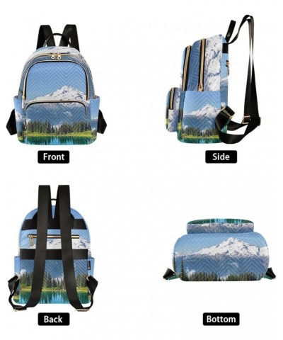 Small Backpack for Women Travel Bag Lake and Glacier Peak Mountain Landscape Daypack Purse Fashion Shoulder Bag Rucksack Smal...