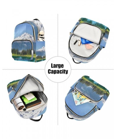 Small Backpack for Women Travel Bag Lake and Glacier Peak Mountain Landscape Daypack Purse Fashion Shoulder Bag Rucksack Smal...