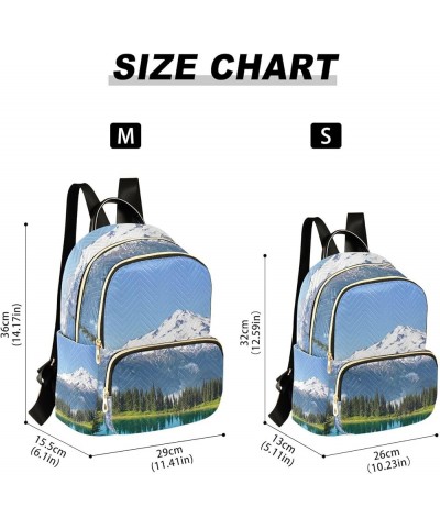 Small Backpack for Women Travel Bag Lake and Glacier Peak Mountain Landscape Daypack Purse Fashion Shoulder Bag Rucksack Smal...