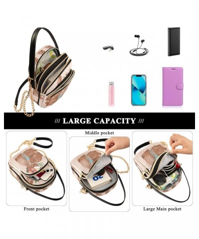 Cute Deer Mother Crossbody Handbags for Women Casual Leather Shoulder Phone Purse $14.55 Crossbody Bags