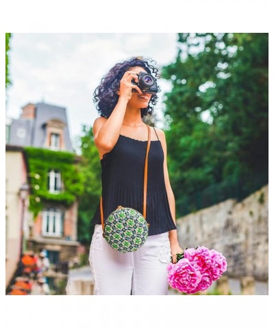 Rattan Bag Woven Bag Handbag Weave Beach Style Bag Round Cute Hobo Bag with Leather Strap Shoulder Bag Purse Clutch Type 3 $1...