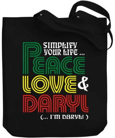 Simplify your life Peace, Love Daryl (I'm Daryl) Canvas Tote Bag 10.5" x 16" x 4 $18.00 Totes