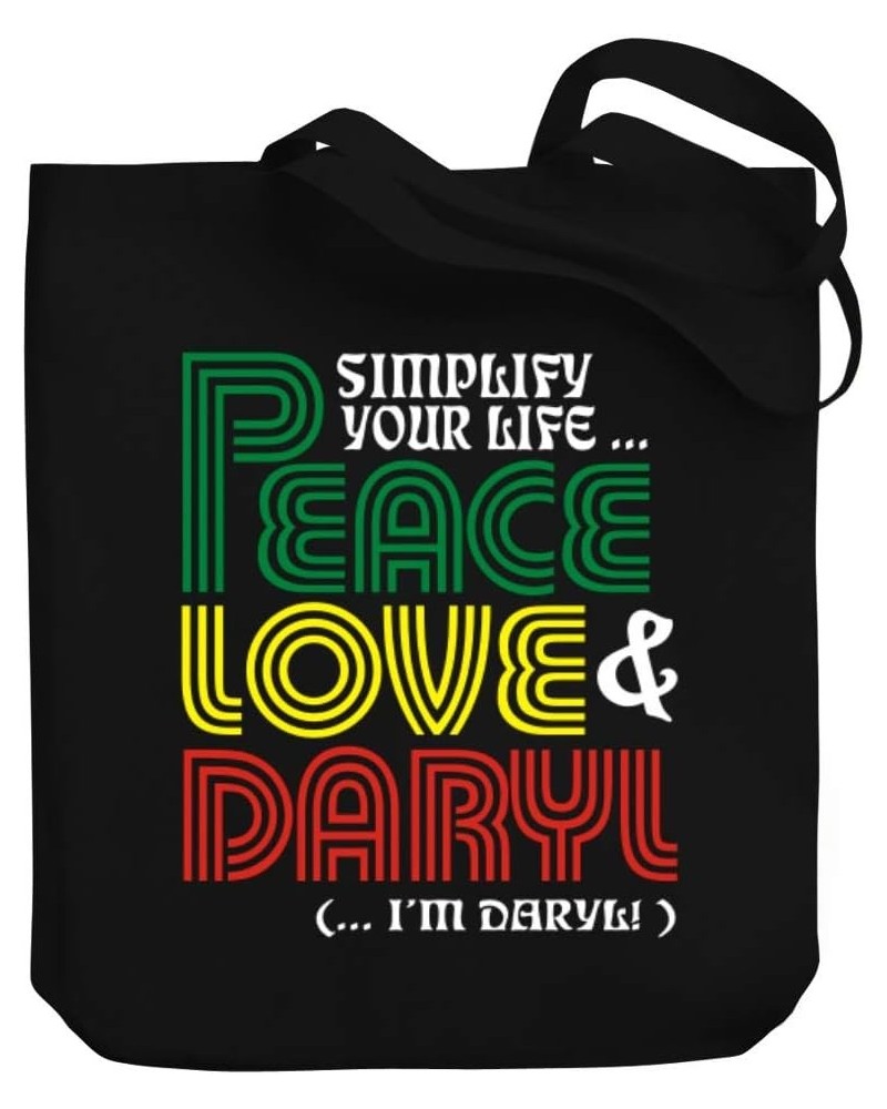 Simplify your life Peace, Love Daryl (I'm Daryl) Canvas Tote Bag 10.5" x 16" x 4 $18.00 Totes