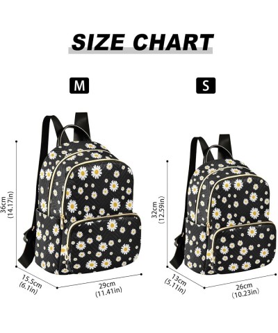 Mini Backpack for Women, Little White Daisy Travel Backpack Purse for Ladies, Small Bookbag Daypack Shoulder Bag M Multi1050 ...