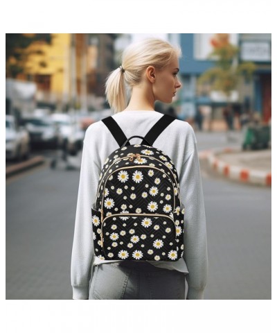 Mini Backpack for Women, Little White Daisy Travel Backpack Purse for Ladies, Small Bookbag Daypack Shoulder Bag M Multi1050 ...