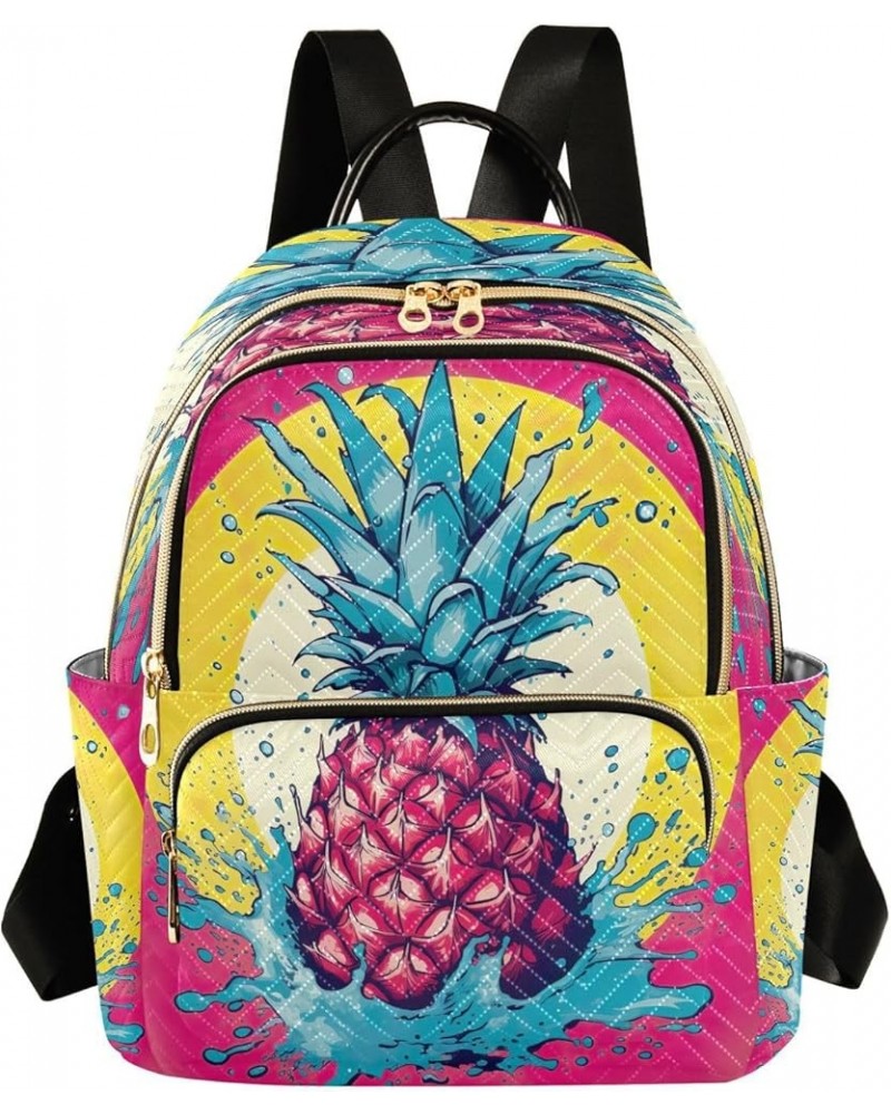 Pineapple Yellow Backpack Purse for Women Small Mini Women's Fashion Backpack for Lady Women Holiday Gifts,S Medium $13.33 Ba...