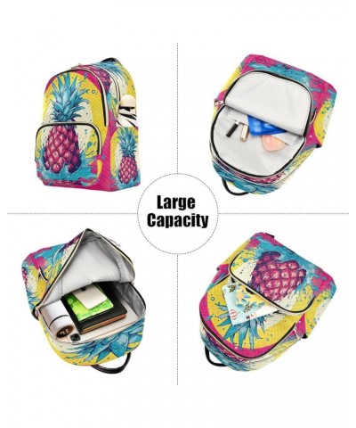 Pineapple Yellow Backpack Purse for Women Small Mini Women's Fashion Backpack for Lady Women Holiday Gifts,S Medium $13.33 Ba...